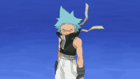 a cartoon character with a scarf around his neck looks angry