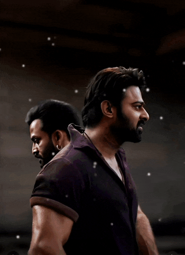 a poster for marco x master features two men standing back to back