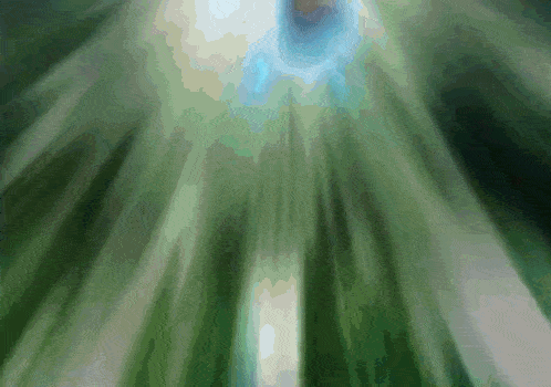 a green background with a blue light coming out of the center