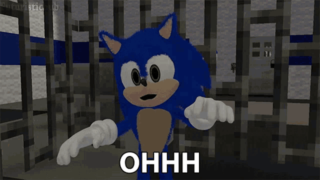 a cartoon of sonic the hedgehog says ohhh in white