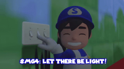 Smg4 Let There Be Light GIF - Smg4 Let There Be Light Light GIFs