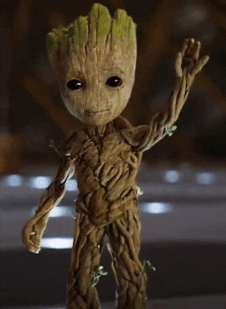 a close up of a figurine of groot from guardians of the galaxy .