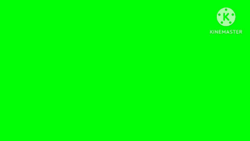 a red background with a green border and a white circle with the word kinemaster on it .