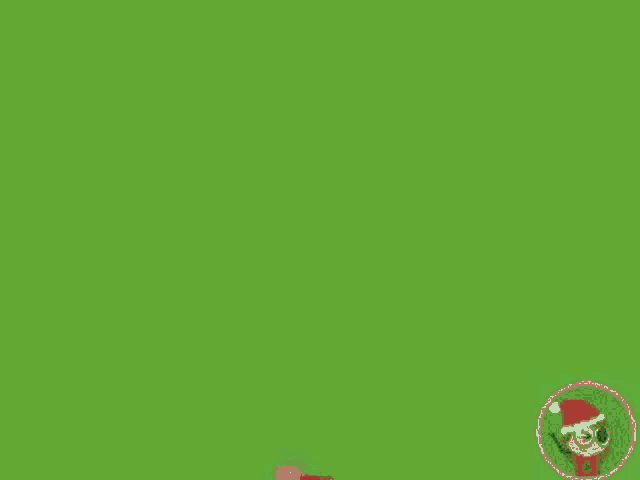a gingerbread man with his arms outstretched and a santa hat