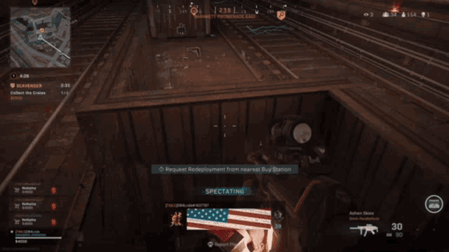 a screenshot of a video game shows a person holding a rifle