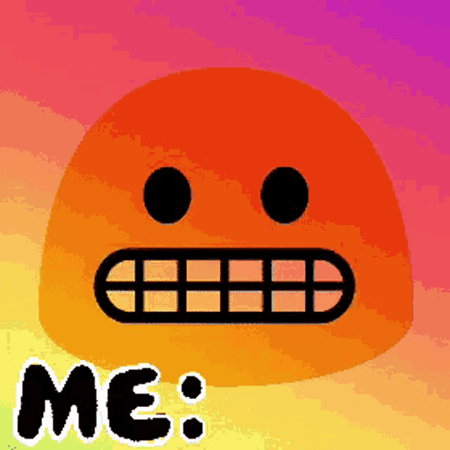 a cartoon smiley face with the words me : below it
