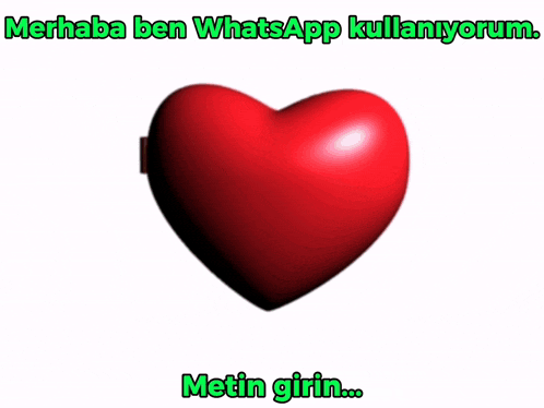 a green and red heart with a whatsapp logo on it