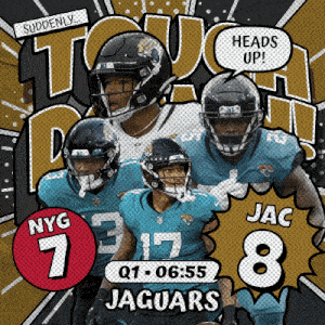 an advertisement for the nyg jaguars shows a collage of players