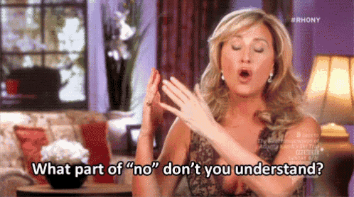 Real Housewives GIF - Rhony Real Housewives What Part Of No Dont You Understand GIFs