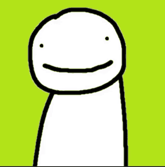 a drawing of a person with a smile on their face .