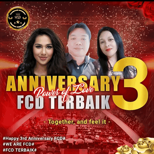a poster for the 3rd anniversary of power of love