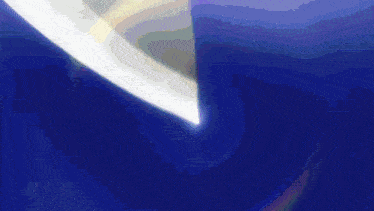 a blue and purple background with a white object in the middle