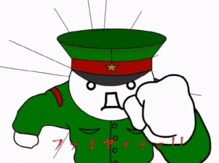 a cartoon character wearing a red hat with a star on it