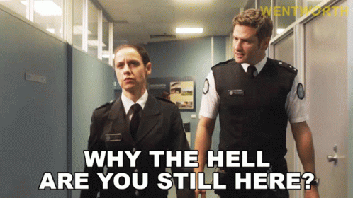 Why The Hell Are You Still Here Vera Bennett GIF - Why The Hell Are You Still Here Vera Bennett Jake Stewart GIFs
