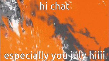 a drawing of a deer with the words hi chat especially you july hiii