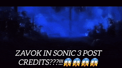 a picture of sonic the hedgehog with the words " zavok in sonic 3 post credits "