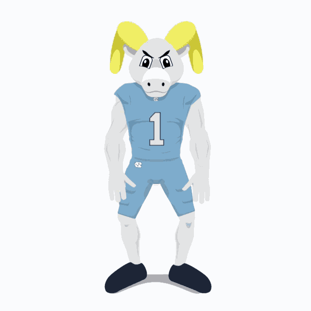 a mascot holding a wells fargo sign in his hands