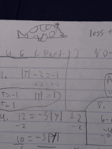 a drawing of a turtle on a piece of paper with the word less written on it