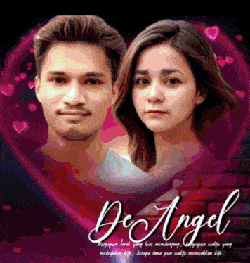 a poster of a man and a woman with the words de angel on it