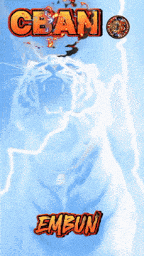 a poster with a tiger and the words cean embun on it