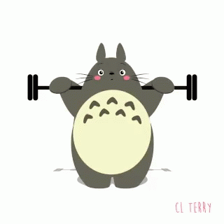 Totoro Squat GIF - Totoro Squat Lift GIFs