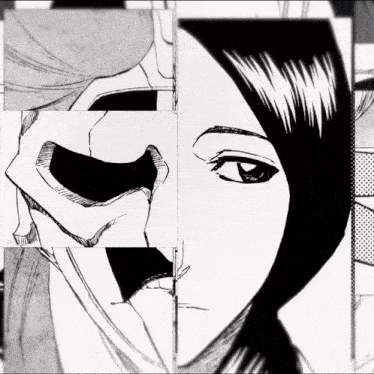 a black and white drawing of a woman 's face with a smiley face