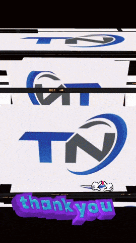 a tn logo is on a screen with a thank you message below it