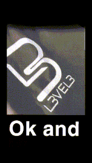 a black background with a white logo and the words ok and below it