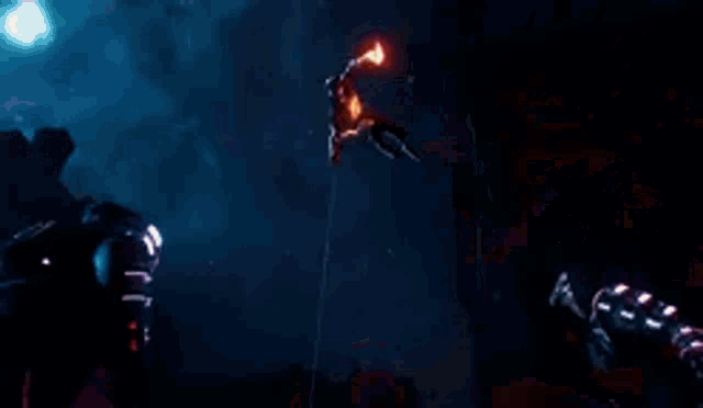 a large explosion with a lot of sparks coming out of it