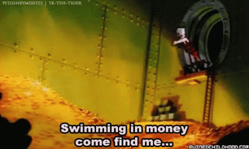 Swimming In Money Duck Tales GIF - Swimming In Money Duck Tales Uncle Scrooge GIFs