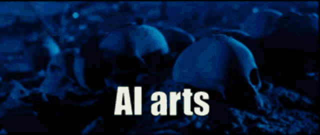 a picture of a robot with the words " al arts " on the bottom