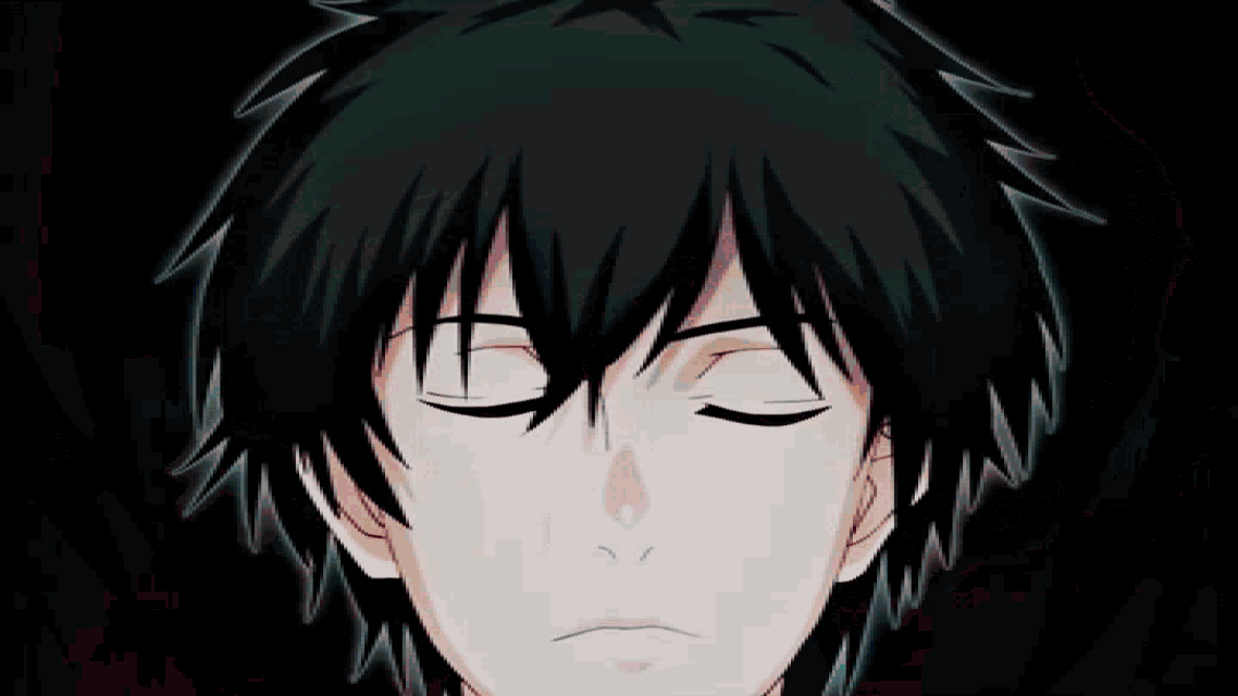 a couple of anime characters hugging each other in a dark room