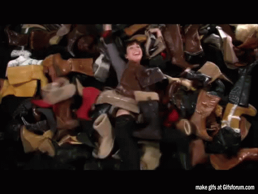 15. Oh My God, All These Shoes On Sale! I Have To Try These On. GIF - How I Met Your Mother Himym Lily GIFs
