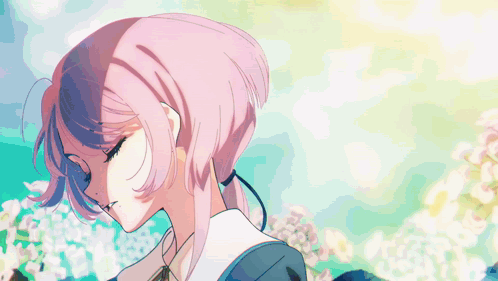 Pink Hair Flowing GIF - Pink Hair Flowing Pretty GIFs