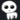 a blurry picture of a skull with two eyes and a black background .