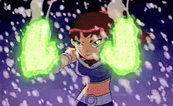 Starfire Snow GIF - Starfire Snow Starfire Fighting In Snow GIFs