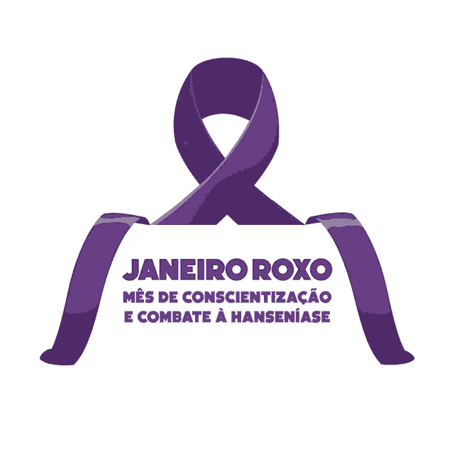 janeiro roxo mes de conscientizacao e combate a hanseniase logo