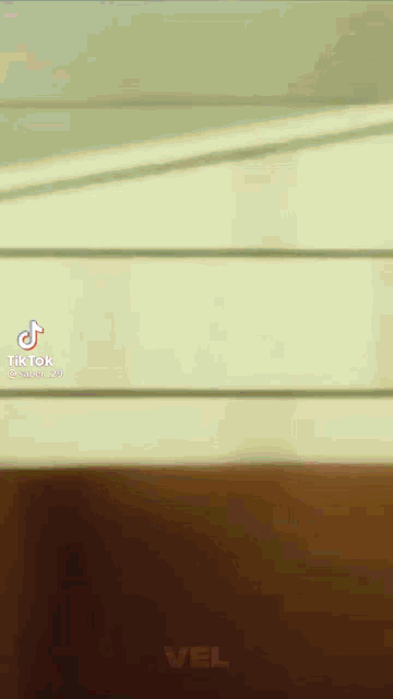 a tik tok video shows a person standing in front of a window