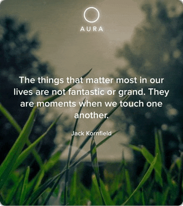 a quote by jack kornfield that says the things that matter most in our lives