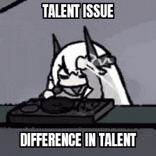 a cartoon character is sitting at a table with a dj mixer and a microphone .