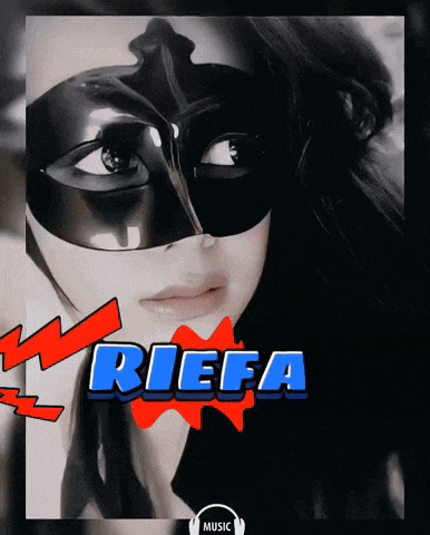 a picture of a woman wearing a mask with the name riefa