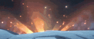 a computer generated image of a fire coming out of a hole in the ground .