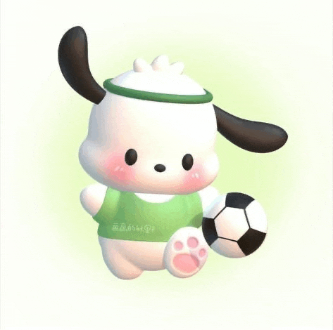 a cartoon dog is holding a soccer ball in his hand .
