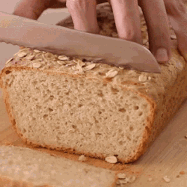 Oat Bread Bread GIF - Oat Bread Bread Cutting Bread GIFs