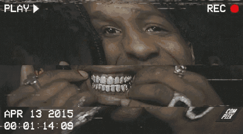a video of a person with braces on their teeth
