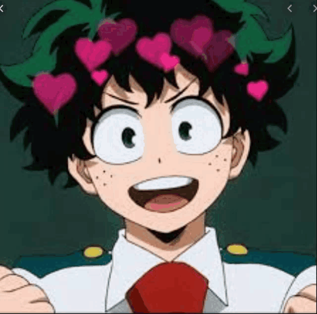 a close up of a person with hearts on their hair .
