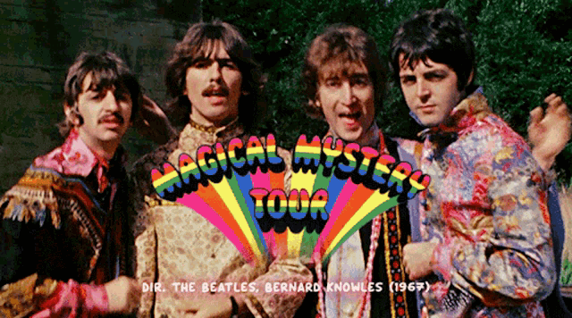 a poster for the beatles ' magical mystery tour in 1967