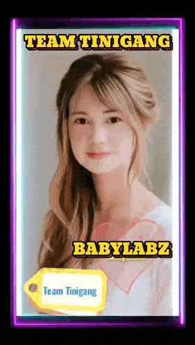 a picture of a girl with the name team tinigang