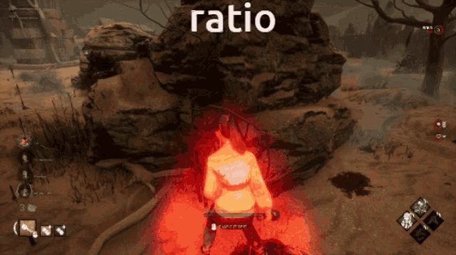 a video game with the word ratio on the bottom right