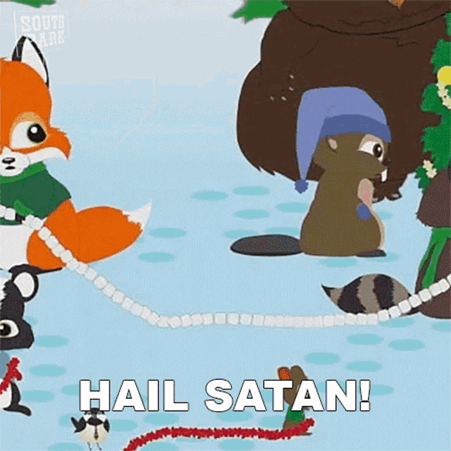 Hail Satan Woodland Critters GIF
